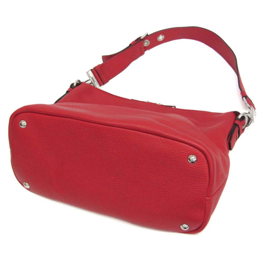 PRADA Red Leather Shoulder Bag - Picture 2 of 16